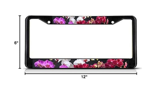 A Collector’s Gift: Orchid Flowers License Plate Frame Tag Holder Cover Gifts Amazon