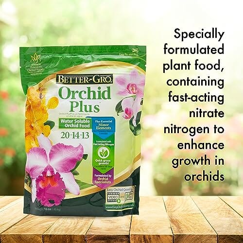 Fertilizer Additives: Orchid Plus 20-14-13 - Urea Free Orchid Fertilizer - Endorsed by American Orchid Society - 16 oz Resealable Bag Fertilizer Amazon