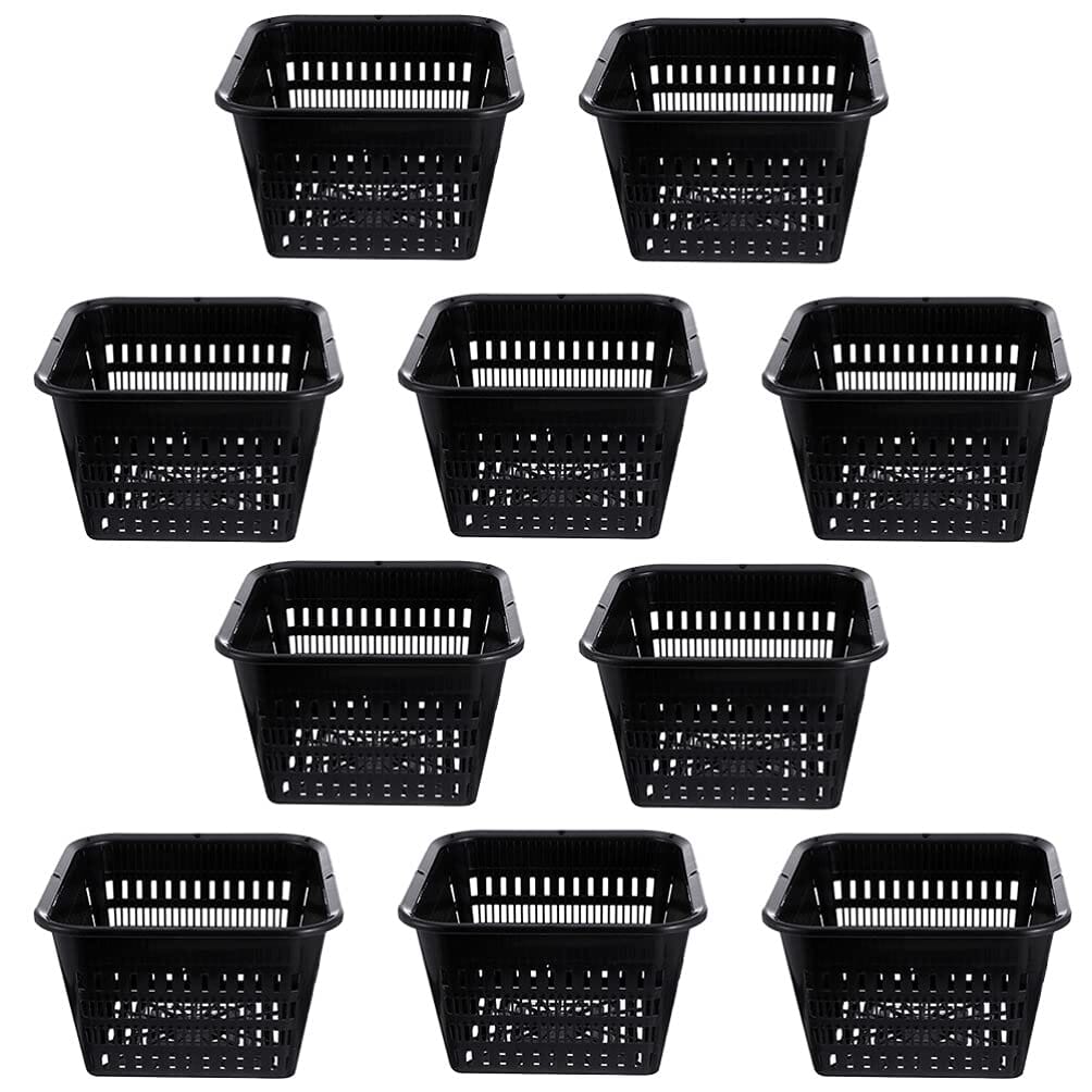 amazon large plastic plant pots Orchids Supplies: Pot Garden Square Net Pots Heavy Duty