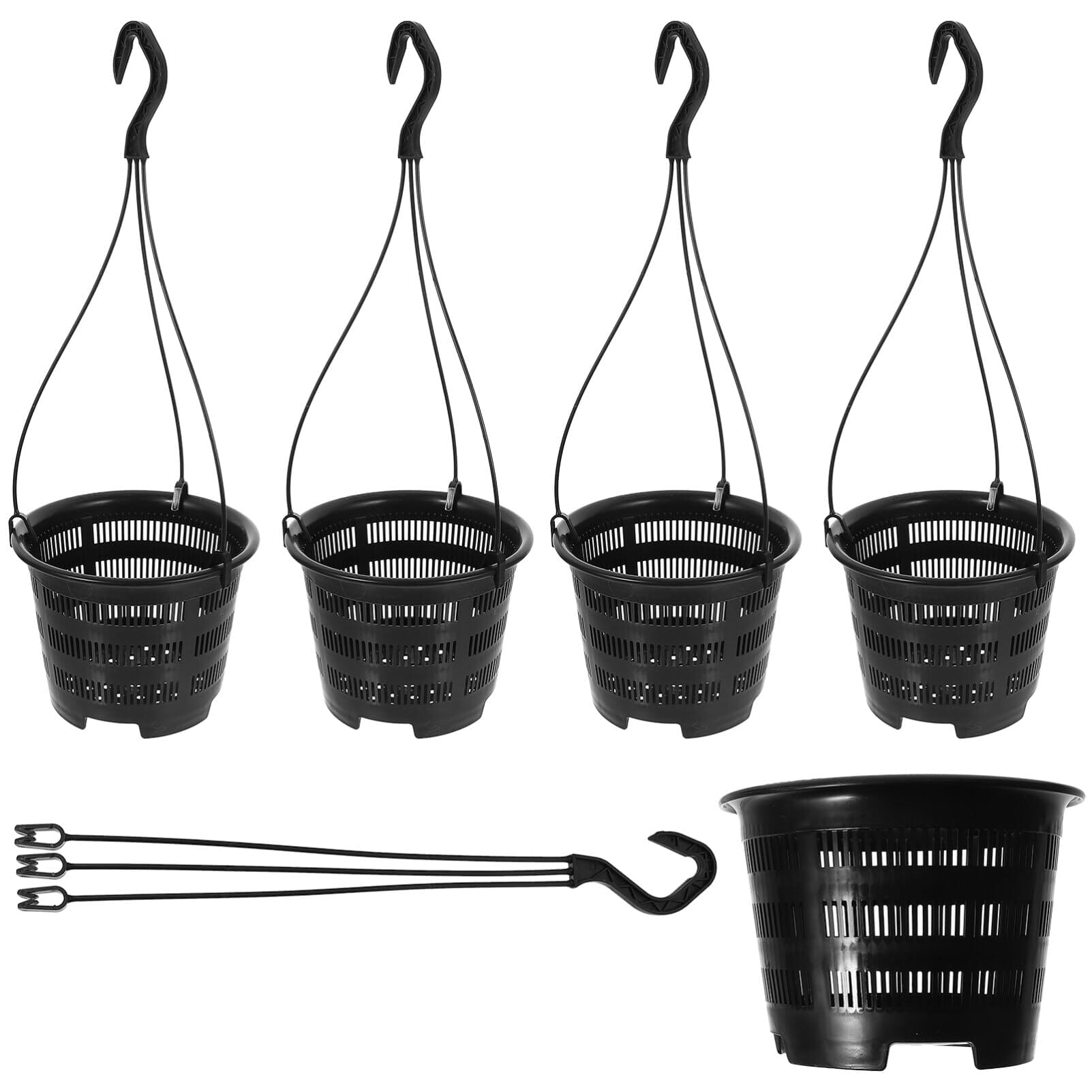 planter pots with hooks Orchids Supplies: Pot Hanging Flower Pots, Breathable Mesh Net Hanging – La Foresta Orchids