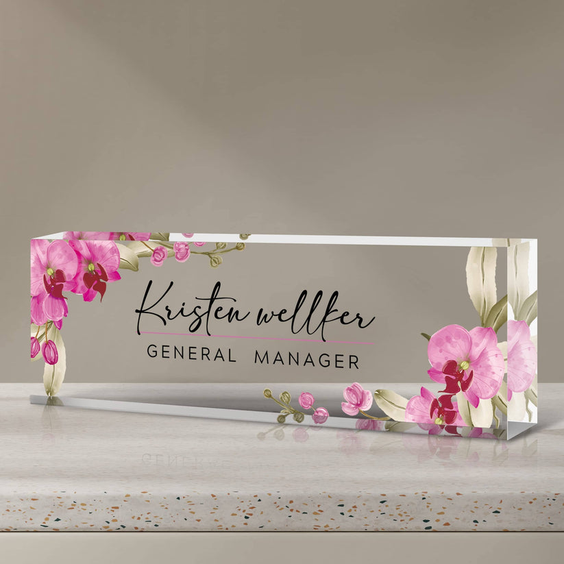 A Collector’s Gift: Personalized Office Name Plate for Desk, Acrylic D ...
