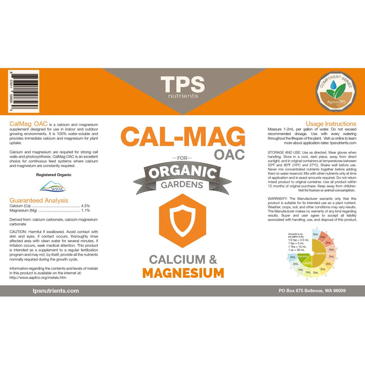 Fertilizer Additives: Cal Mag Organic OAC Plant Nutrient and Supplemen ...