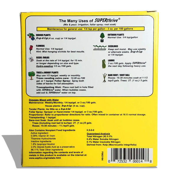 Fertilizer Additives: SUPERthrive Original Vitamin Solution with Kelp ...
