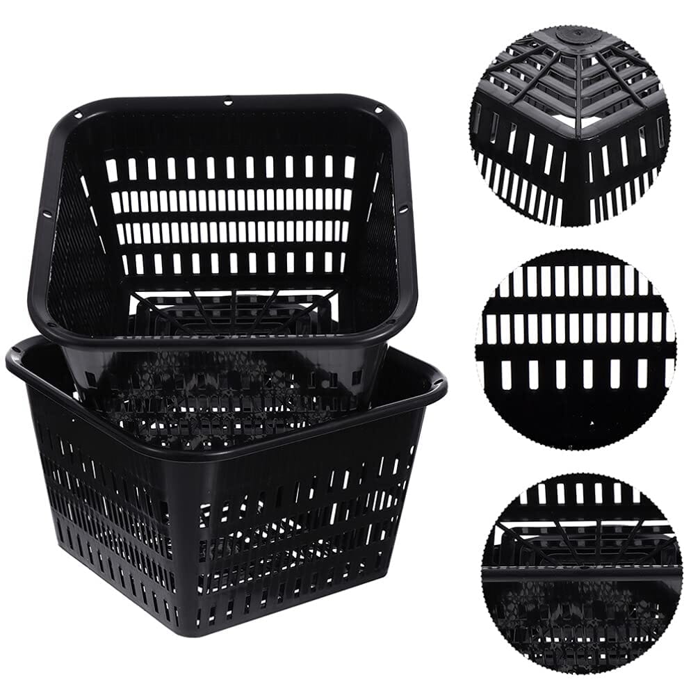 amazon large plastic plant pots Orchids Supplies: Pot Garden Square Net Pots Heavy Duty