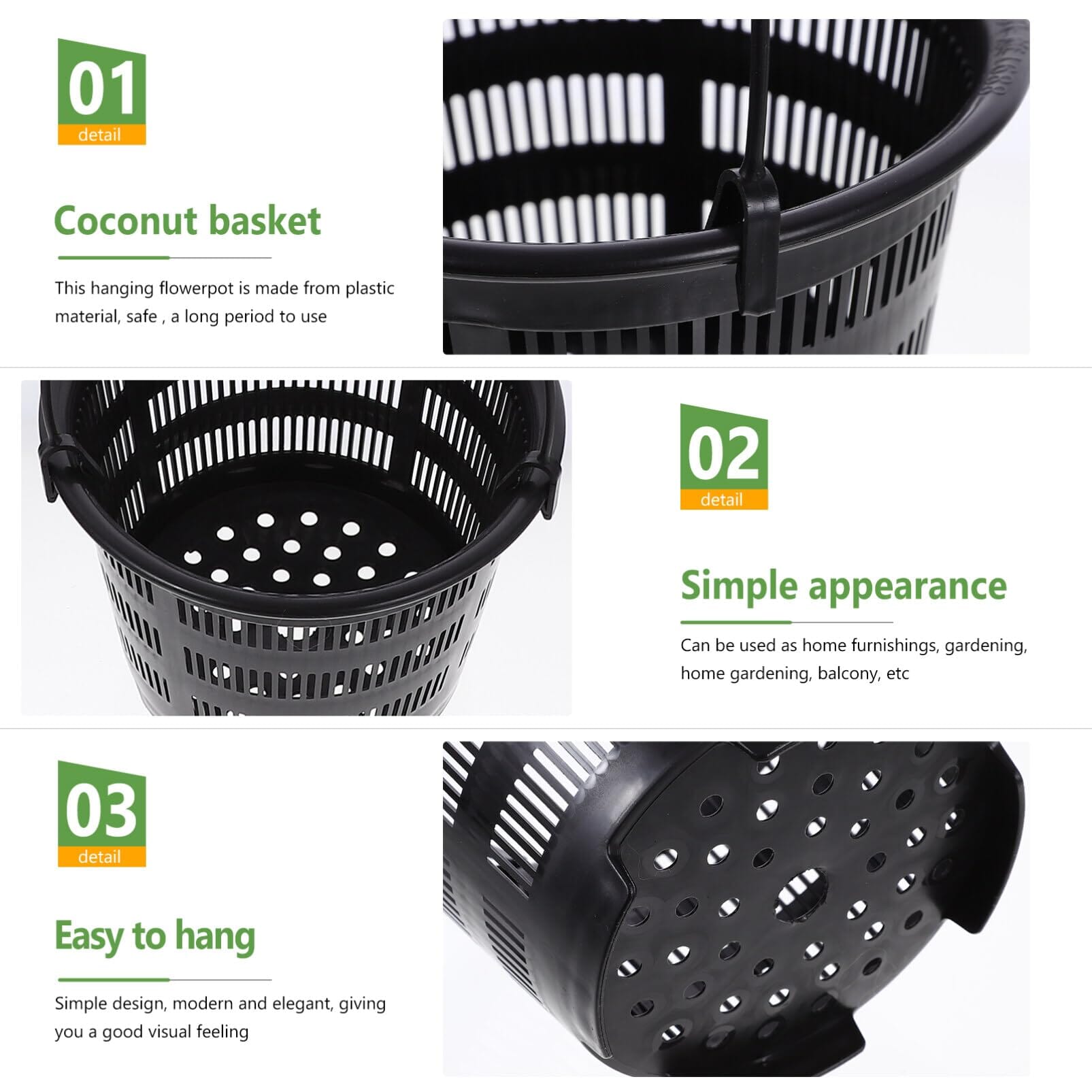 amazon plant pots hanging Orchids Supplies: Pot Hanging Flower Pots, Breathable Mesh Net Hanging Basket with Hook 5Pcs