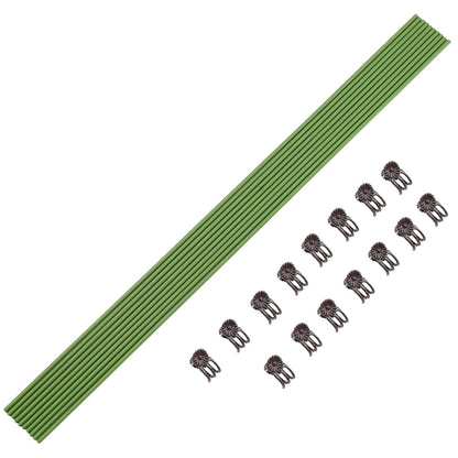 Orchids Supplies: Pot Stakes - Garden Metal Plant Stakes 10PCS with Vine Fixing Clip Set, 15PCS - 24inch Tall Supplies Amazon 